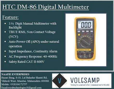 Plastic HTC DM 86 Digital Multimeter At Rs 1299 Piece In Mumbai ID