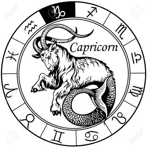 Stock Vector Zodiac Capricorn Capricorn Capricorn Tattoo