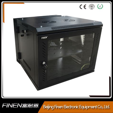 Rackmount Rack Cabinet Double Section Wall Mounted Cabinet With Glass