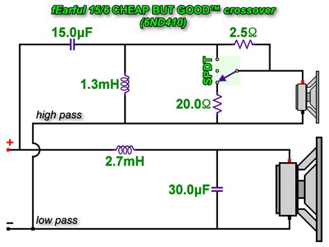 Crossover Schematic 2 Way Car Audio Passive Crossover Instal