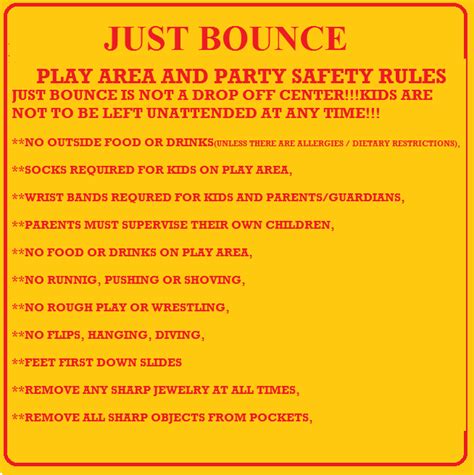 Just Bounce Kids Party Place- Party Packages