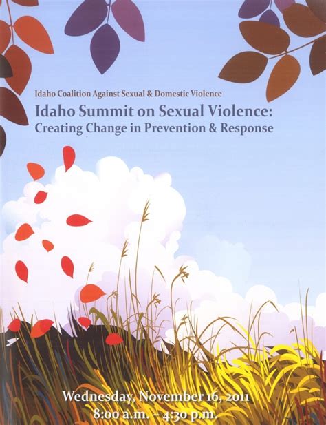 Idaho Summit On Sexual Violence