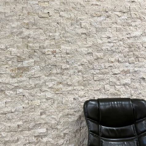 Applications Interior Wall Ivory Splitface 5x10 Cm Travertine