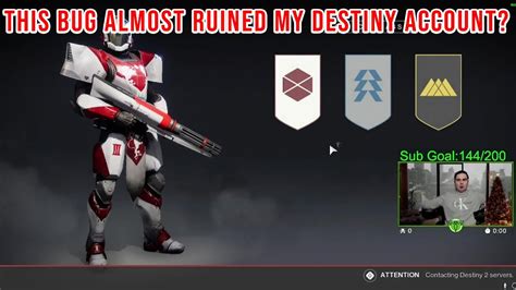 I Thought I Lost All My Characters In Destiny Youtube