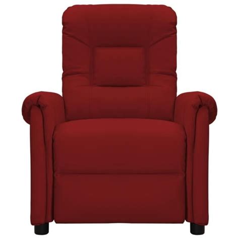 ZERODIS Fauteuil inclinable électrique Rouge bordeaux Similicuir