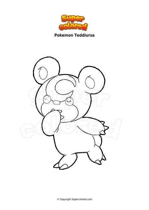 Pokemon Teddiursa Coloring Pages