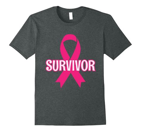 Breast Cancer Survivor T Shirt With Bold Pink Ribbon T Shirt Managatee