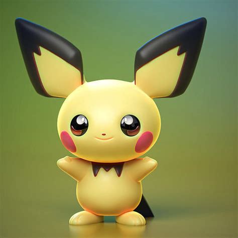 Pichu Pokemon 3d Model 3d Printable Cgtrader