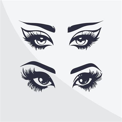 Premium Vector Vector Drawing Of Female Eyes