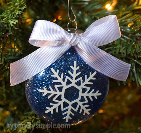 Glitter & Snowflake Christmas Ornament - Typically Simple