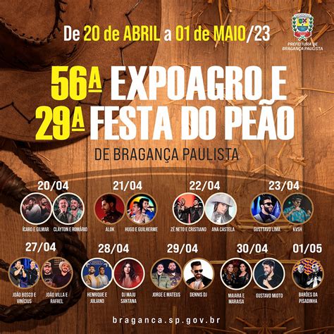 56ª Expoagro e 29ª Festa do Peão de Bragança Paulista começa nesta