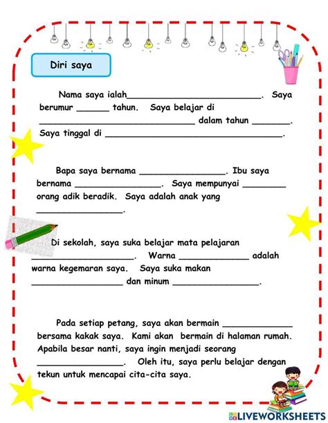 Diri Saya Yr 5d Online Exercise For Live Worksheets