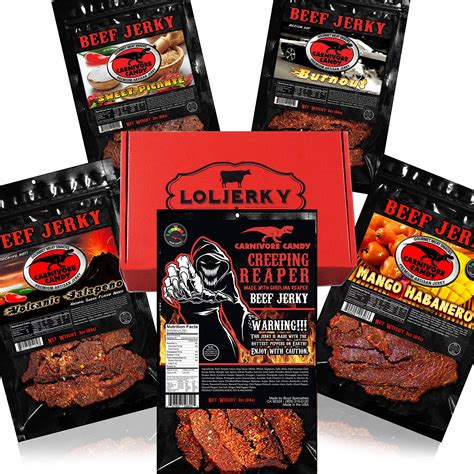 Buy Loljerky Firebox Beef Jerky Sampler Box Carnivore Candy Creeping