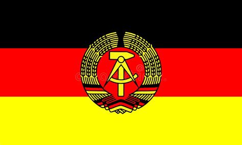 East Germany Flag in Official Colors and with Aspect Ratio of 3:5 Stock ...