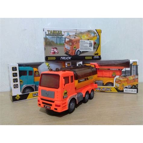 Jual Mainan Mobil Truck Tangki Truck Molen Dump Truck Musik Lampu