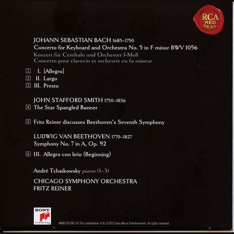 The Complete Chicago Symphony Recordings Cd J S Bach Con For