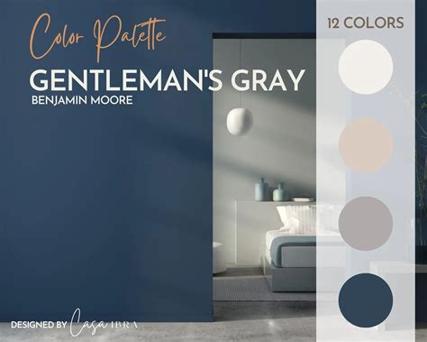 Gentleman S Gray Paint Color Palette Benjamin Moore