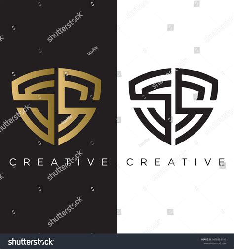 Ss Shield Logo Design Vector Luxury Stock Vector Royalty Free