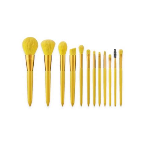 Yellow Makeup Brush Set 12pcs, 1 unit - Kroger