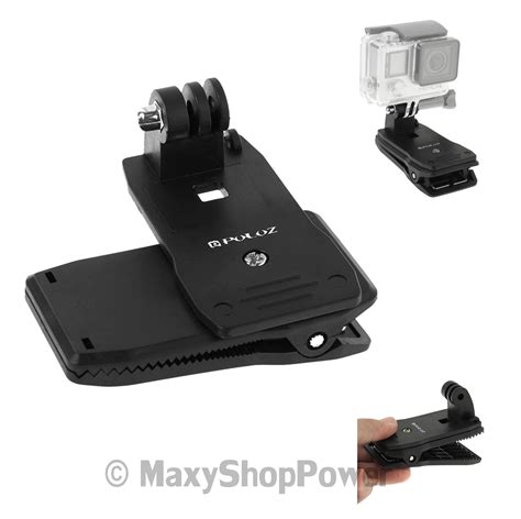 Puluz Supporto Clip Orientabile Pu Black Per Gopro Hd Hero Nylox