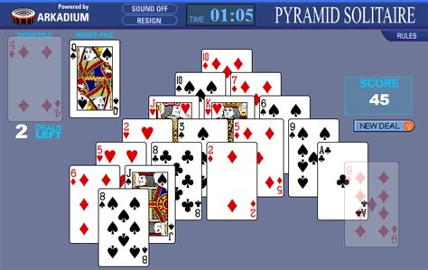 Pyramid Solitaire Arkadium Play Online On Flash Museum