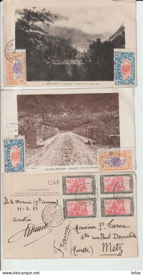 Lettres Documents Cartes De La Reunion Une De Madagascar Dont