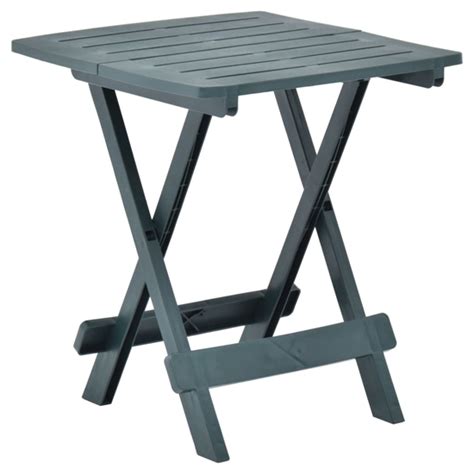 Derik Outdoor Folding Plastic Dining Table In Green | Furniture in Fashion