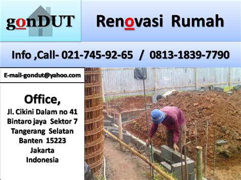 renovasi rumah ciputat: tukang bangunan