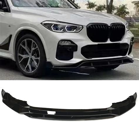 Car Front Bumper Spoiler Lip Kit For 2019 2022 Bmw X5 G05 Glossy Black