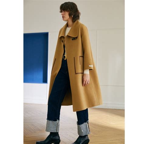 100 Wool Coat Womenbutton Up Wool Coat Wool Coathoodie Etsy