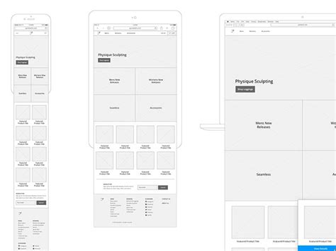 Wireframe E Commerce Web Site