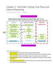 Chapter 3 Job Order Costing Cost Flows And External Reporting Pdf