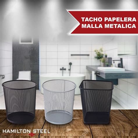 Tacho Papelero Malla Metalica Para Sala De Estudio Cuotas sin interés