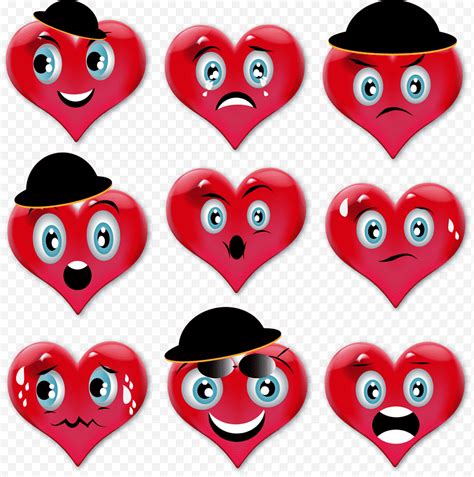 Smile Heart Emoticon Smiley Laughter Red Png Klipartz