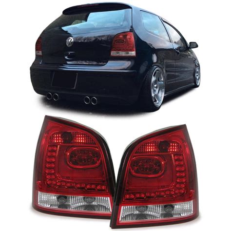 Clear R Style Led Rear Tail Lights Lamps For Vw Polo N