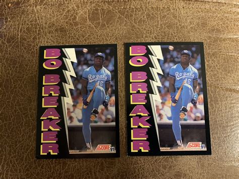 2 1991 Score Bo Jackson Bo Breaker Kansas City Royals Baseball Card