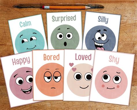 Emotion Flashcards Feelings Flash Cards Printable Etsy Uk