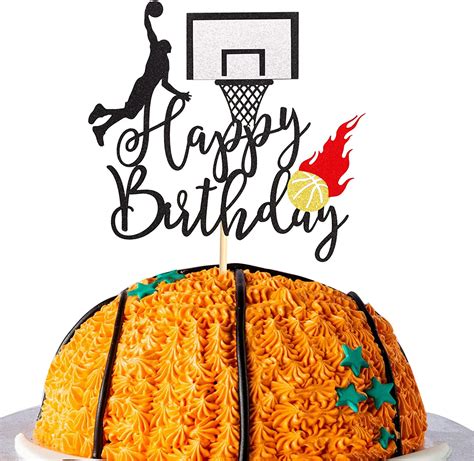 Arthsdite Basketball Happy Birthday Cake Topper Basketball Sports Theme Birthday