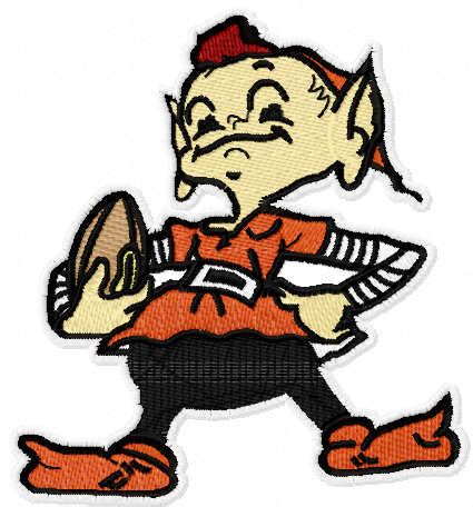 Cleveland browns brownie logo embroidery design