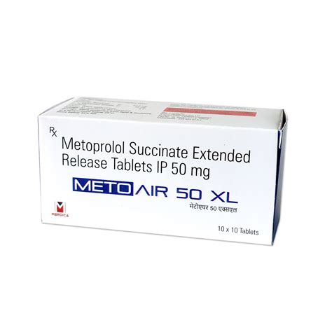 Metoair 50 Xl Metoprolol Succinate Extended Release Tablets 50 Mg Merdica