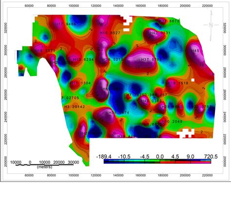 Residual Gravity Anomaly Maps Showing Gravity Lows And Highs Derived