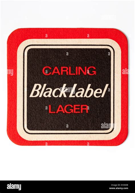 Vintage Beermat Advertising Carling Black Label Lager Stock Photo Alamy