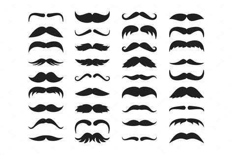 Printable Mustache Silhouette