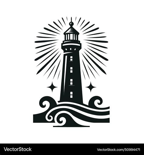 Silhouette Of A Lighthouse Royalty Free Vector Image