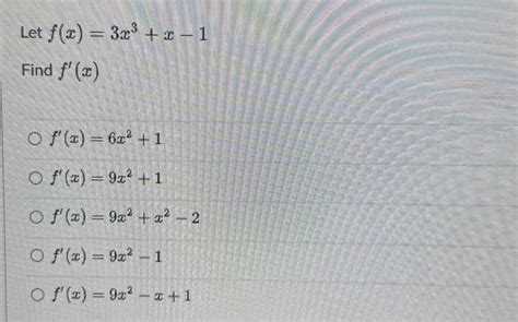 Solved Let F X 2x−1x Find F′ X