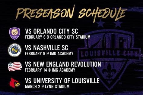 Louisville City Fc Confirms 2019 Preseason Schedule Ruslpro