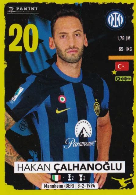 PANINI CALCIATORI 2023 2024 figurina 218 Hakan Çalhanoğlu Inter EUR