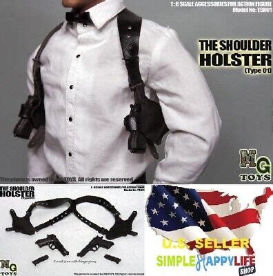 Black Shoulder Holster Gun Set For Police Killer Agent Phicen Hot Toys Usa Ebay
