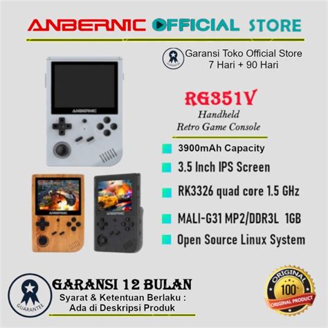 Jual Anbernic Rg V Retro Game Console Handheld Linux System Ips