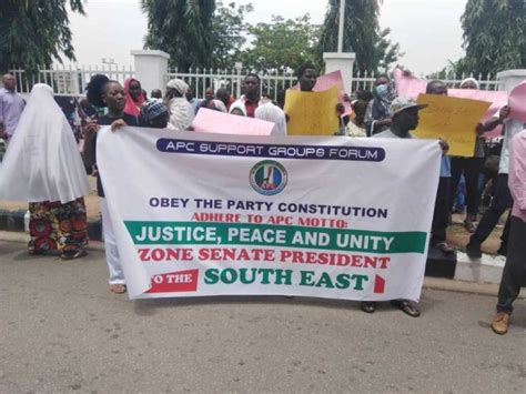 Protest Rocks Apc National Secretariat As South East Group Demand For Senate President Says Its